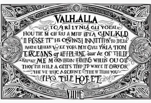 VALHALLA  poem tattoo idea