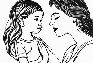 Create a small minimalistic tattoo for mothers and daughters tattoo idea