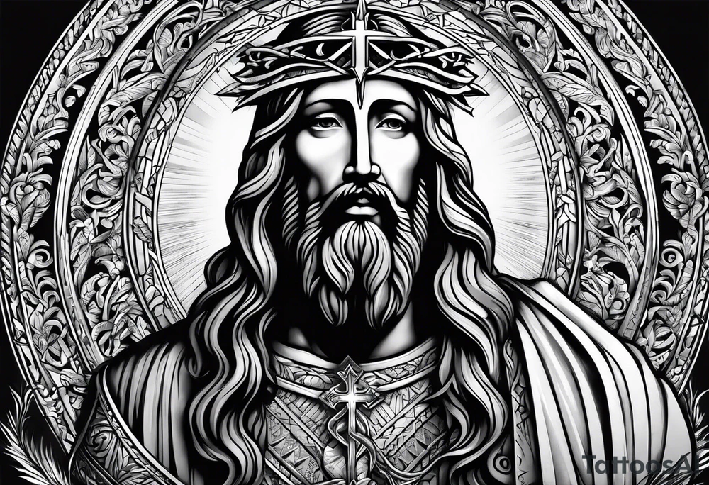 jesus qui porte sa croix tattoo idea