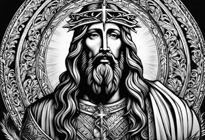 jesus qui porte sa croix tattoo idea
