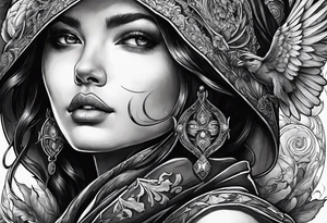 the eternal struggle between good and evil being fought out, throughout time and space, for all life, everywhere tattoo idea