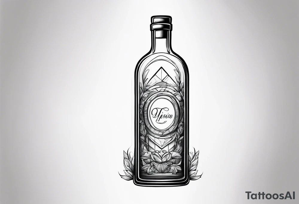 letter in the bottle tattoo idea