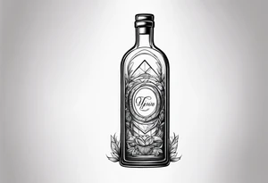 letter in the bottle tattoo idea