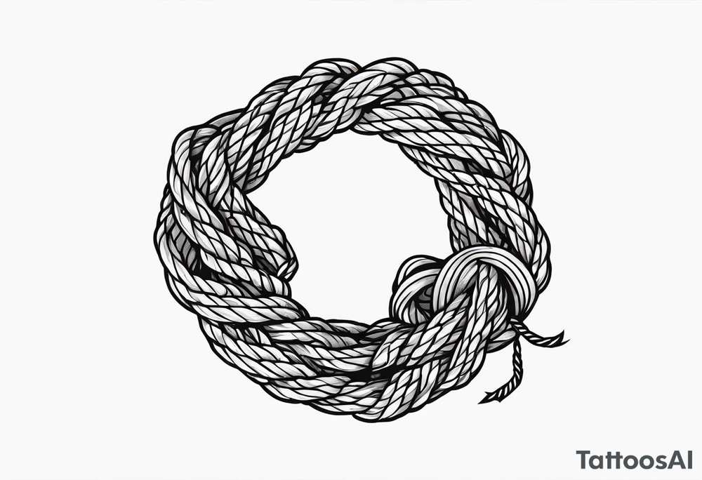 Rope wrapped and broken tattoo idea
