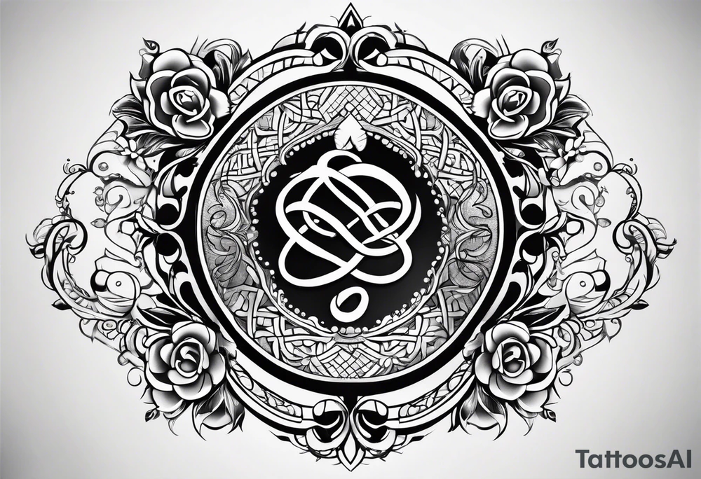 Infinity symbol with name tattoo idea