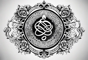 Infinity symbol with name tattoo idea