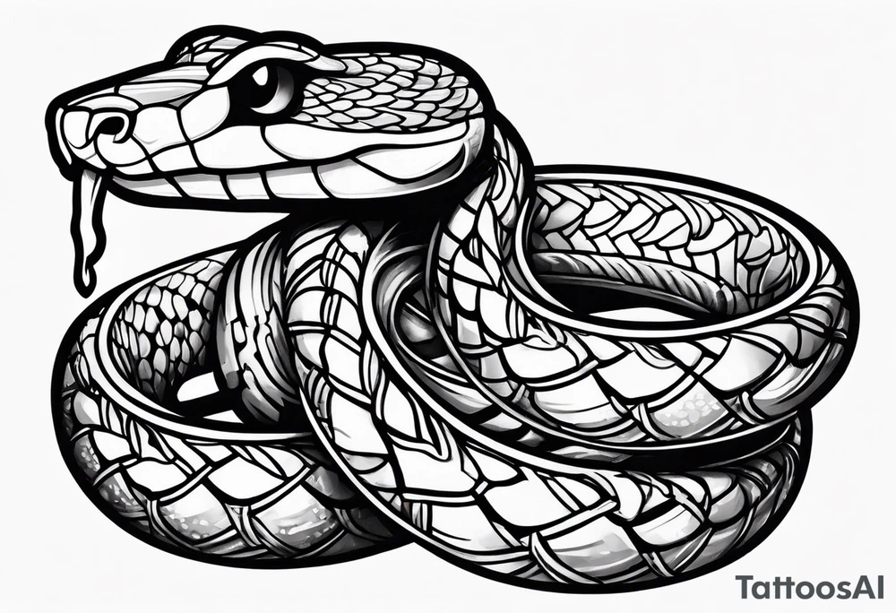 snake smoking cigarette tattoo idea