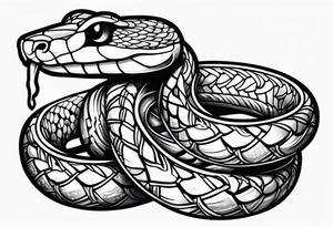 snake smoking cigarette tattoo idea