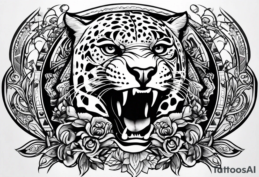 Jaguar in New York city tattoo idea