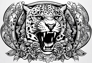 Jaguar in New York city tattoo idea