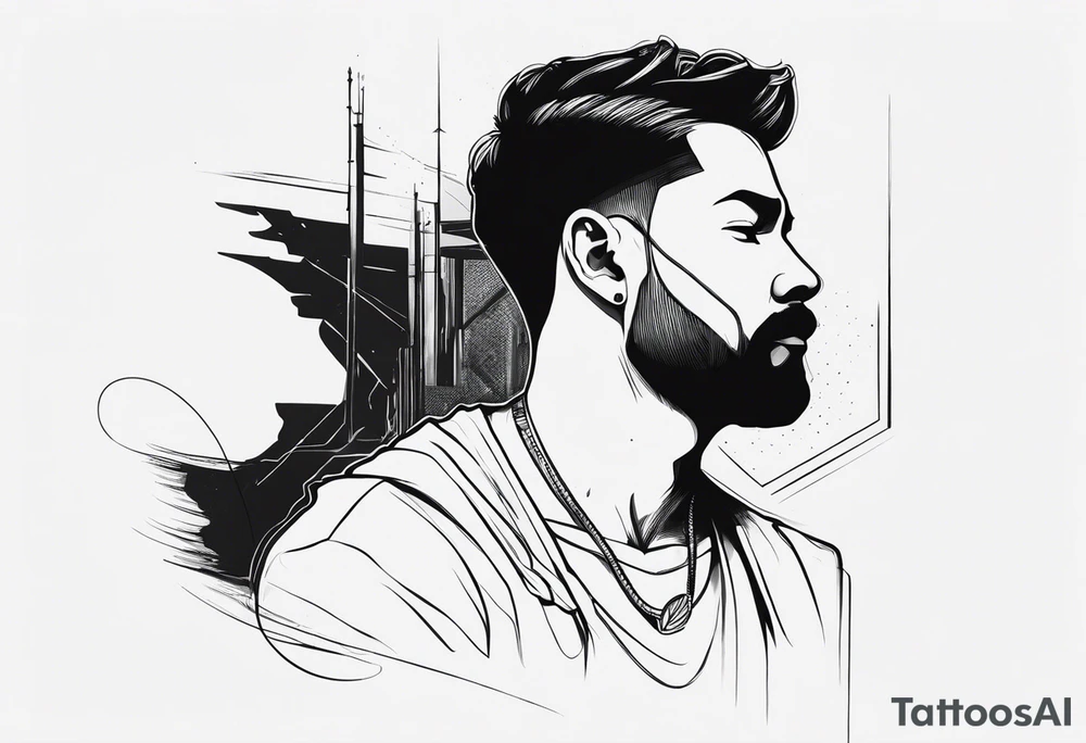 Around NECk men's tattoo tattoo idea