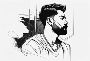 Around NECk men's tattoo tattoo idea