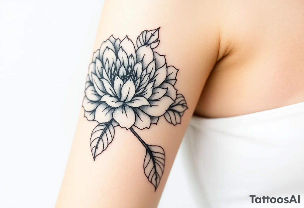 rose and chrysanthemum tattoo idea
