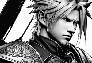 Final Fantasy Cloud Strife tattoo idea