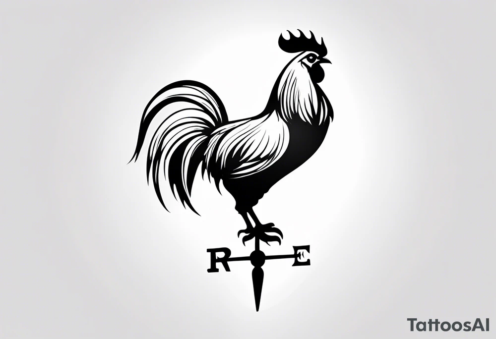 rooster weather vane tattoo idea