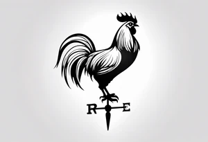 rooster weather vane tattoo idea