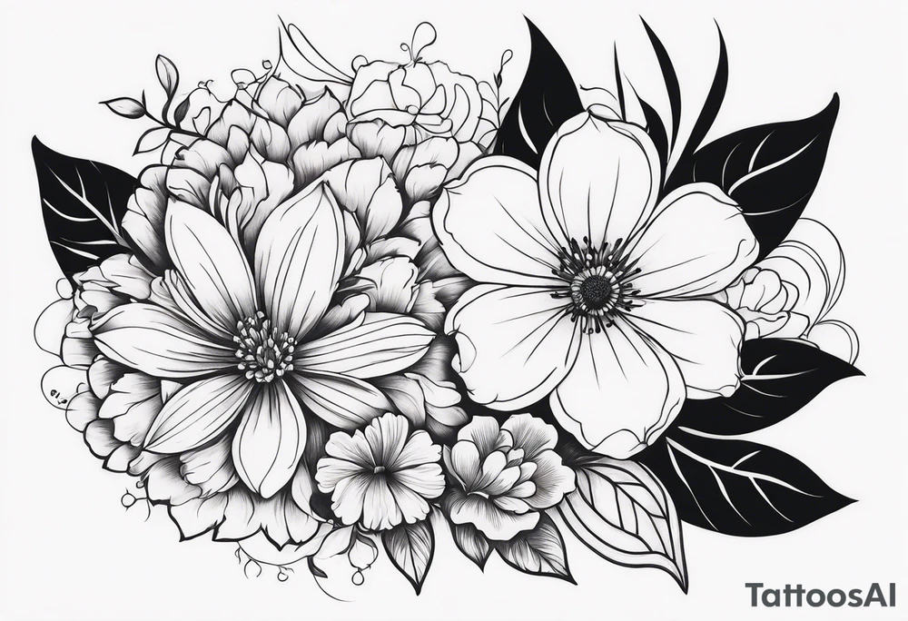 Floral sleeve tattoo idea