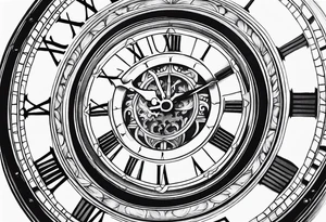 Roman clock tattoo idea