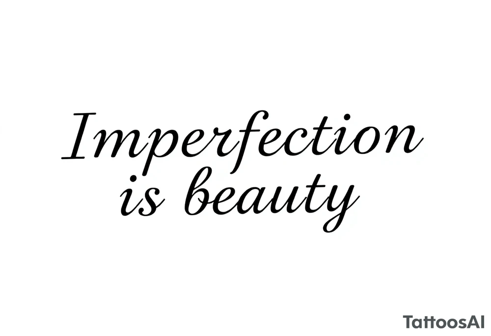 Imperfection is beauty tattoo idea