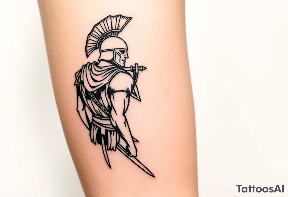 Imaginez le Colisé  en arrière-plan  un gladiateur romain tattoo idea