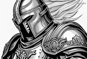 Teutonic knight in battle tattoo idea
