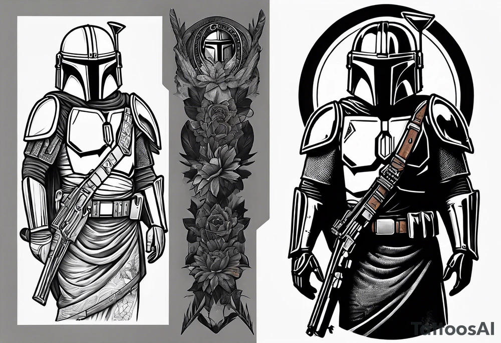 Mandolorian hunting tattoo idea