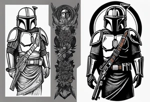 Mandolorian hunting tattoo idea