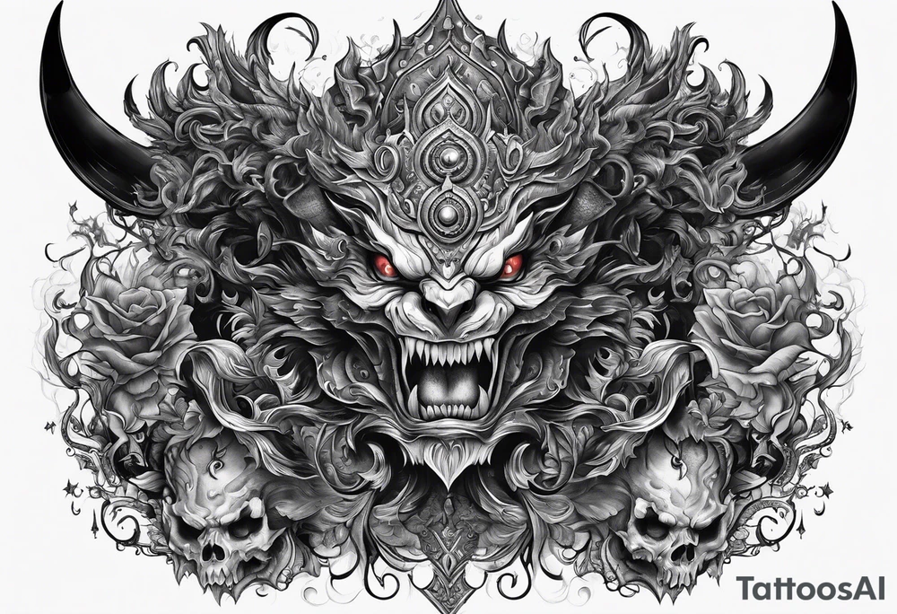 demons and fears tattoo idea