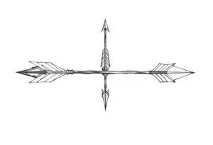 one   that look down arrow tattoo idea