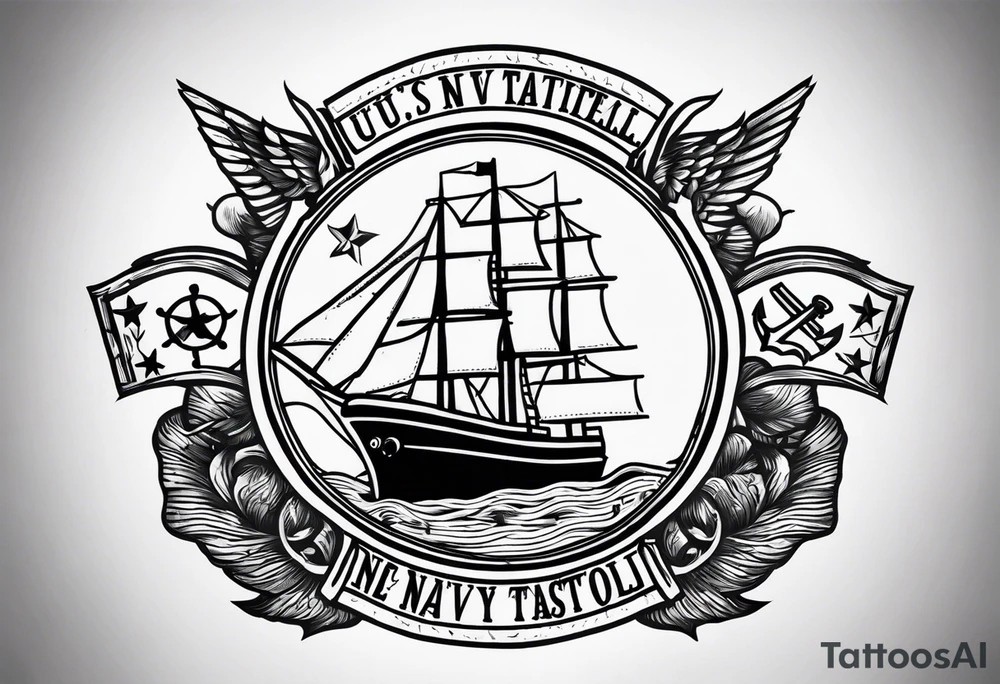 Full sleeve us navy tattoo idea