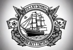 Full sleeve us navy tattoo idea