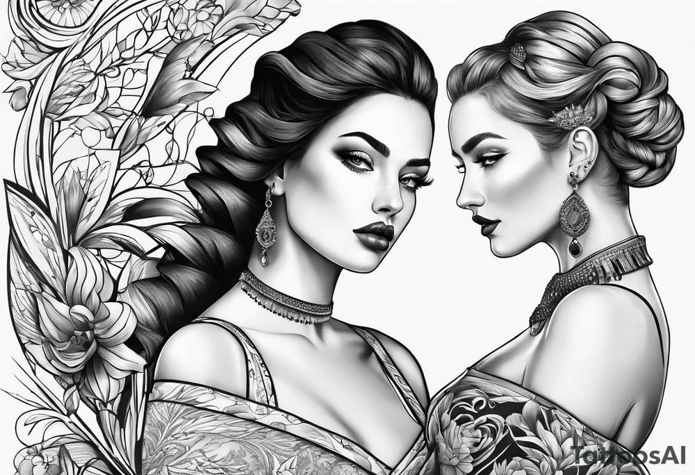 Names Lera and Lika tattoo idea
