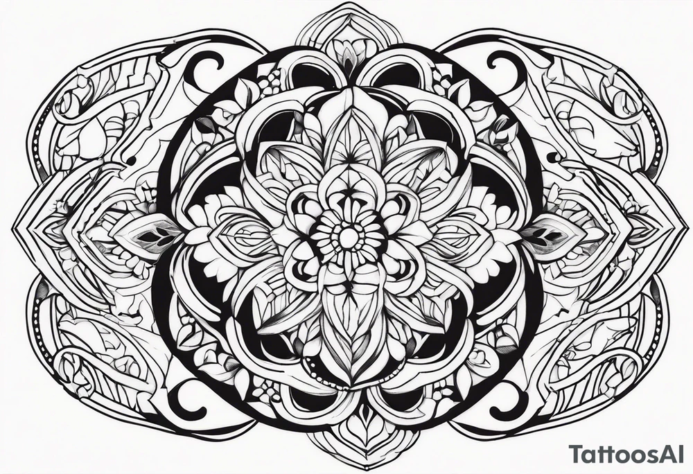 jewelry pattern tattoo idea