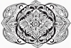 jewelry pattern tattoo idea
