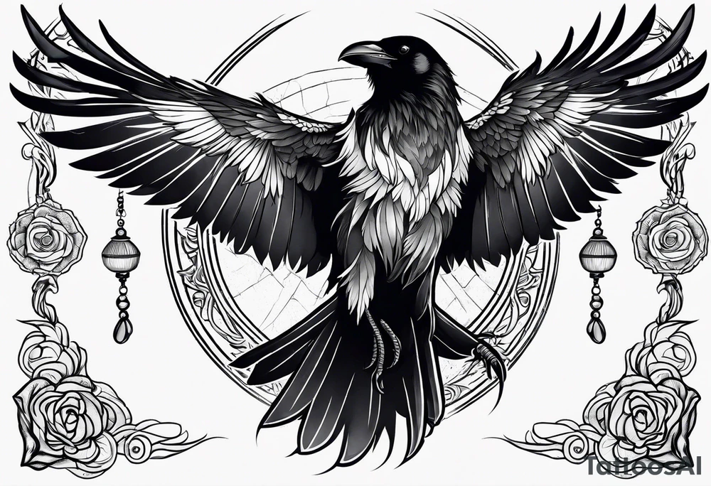 raven tattoo idea
