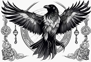 raven tattoo idea