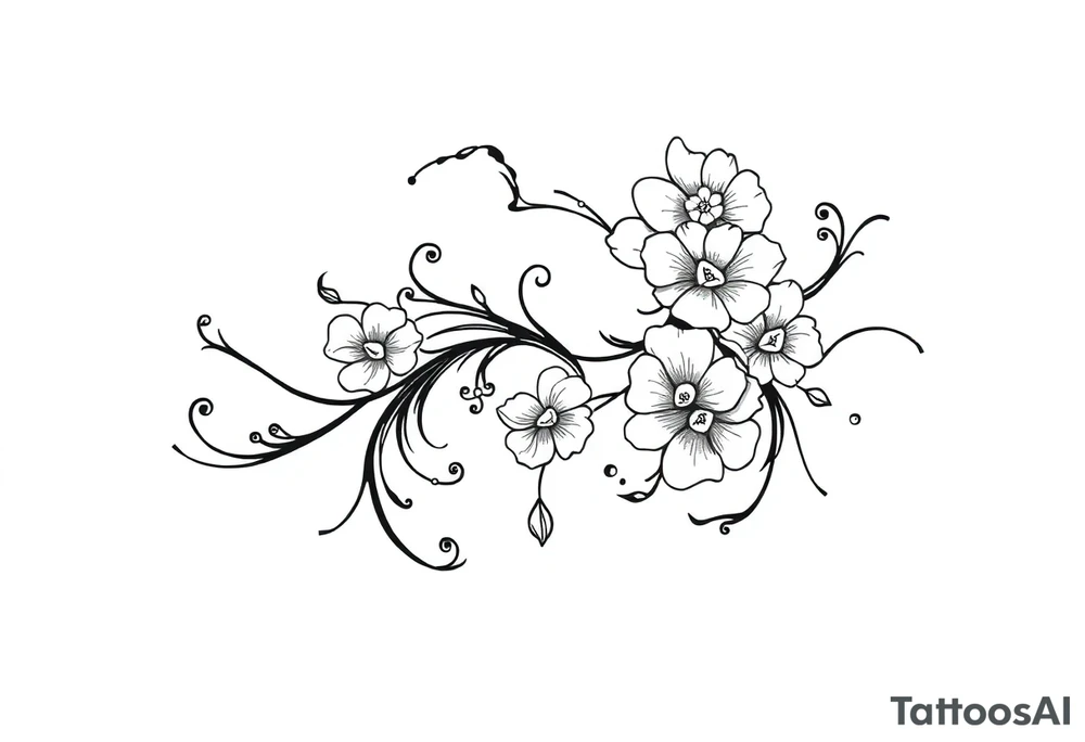 jewels
 stormy skies female tattoo idea