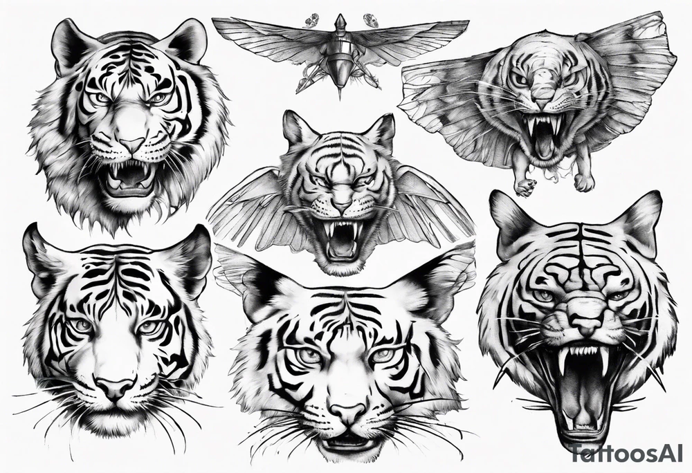 Flying tiger tattoo idea