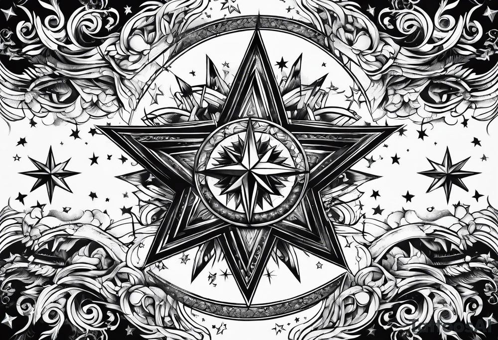 A star in the sky tattoo idea