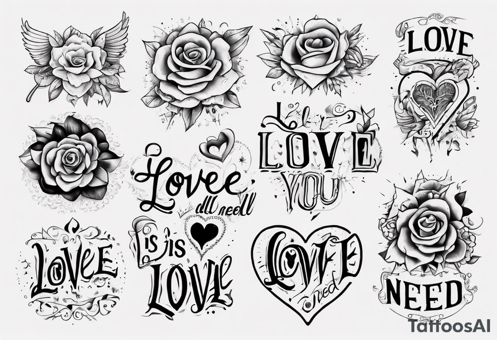 Love is all you need tattoo idea