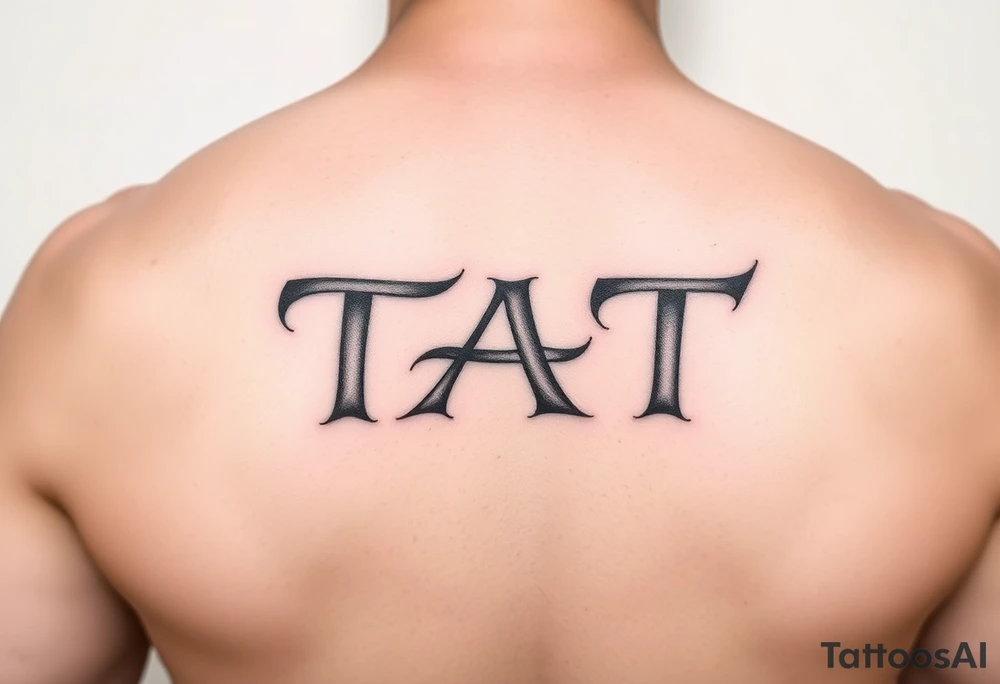 “TAT” in cool font/design tattoo idea