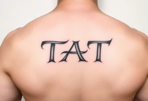 “TAT” in cool font/design tattoo idea