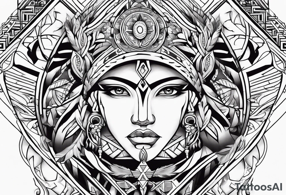 Tribal Memorial Native tattoo idea