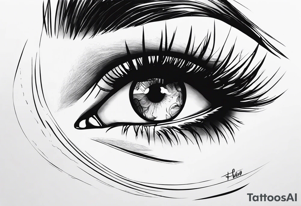 women eyes and the prhase "the eyes never lies chico" tattoo idea
