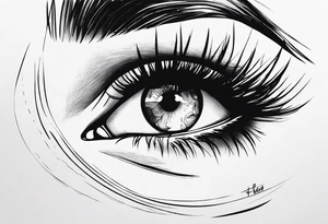 women eyes and the prhase "the eyes never lies chico" tattoo idea