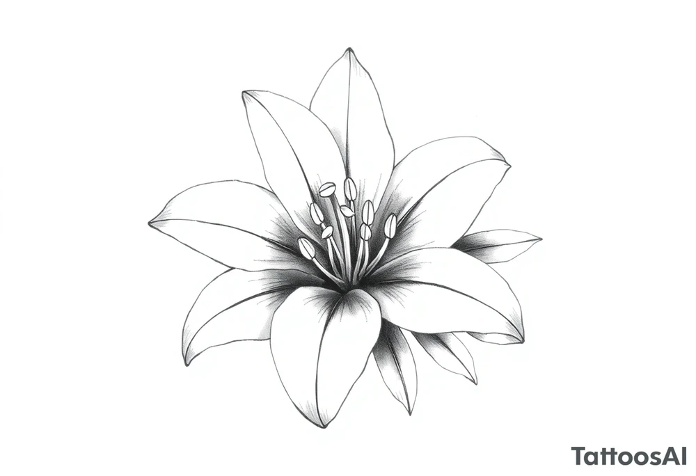 Lily  flower tattoo idea