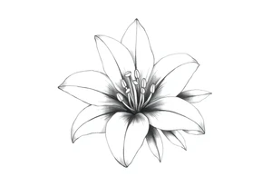 Lily  flower tattoo idea