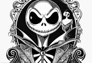 Jack skellington and sally for couple tattoo idea