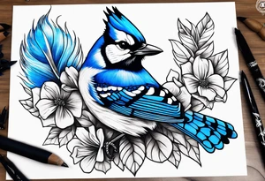 blue jay tattoo idea