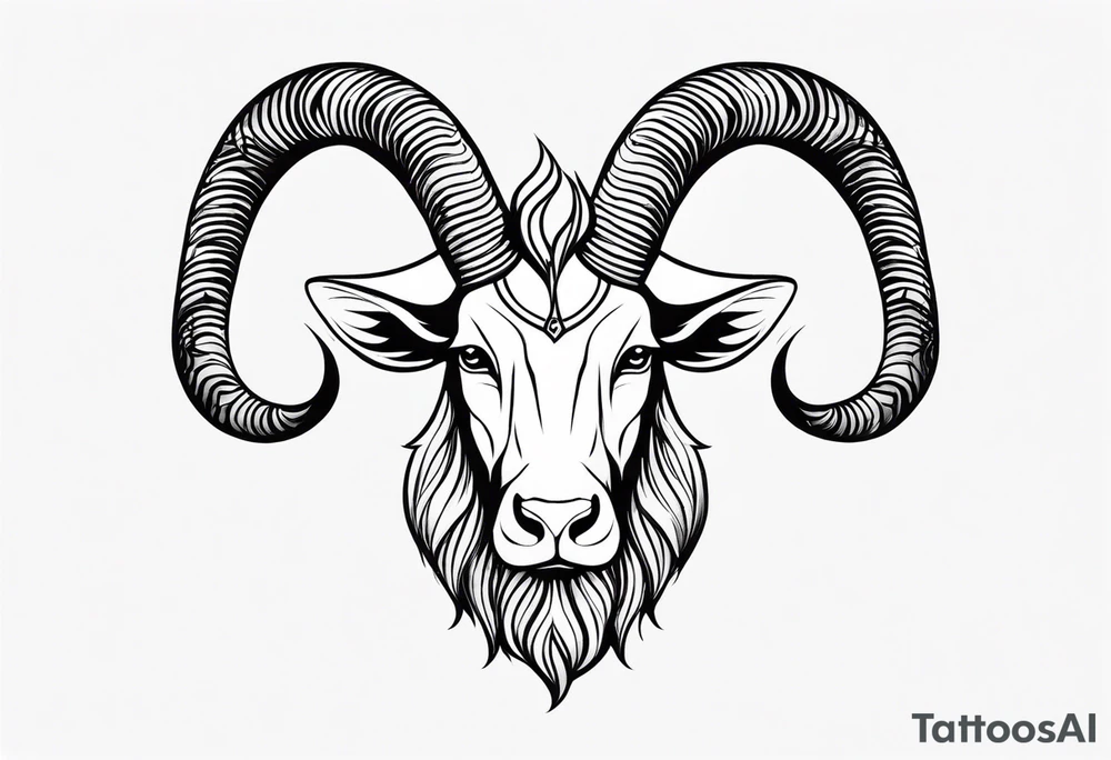 capricorn with beard tattoo idea
